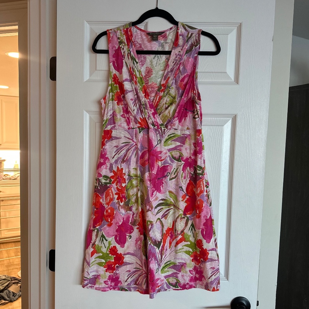 Tommy Bahama Women’s Carnival Lights Midi Dress Size Med. summer sundress beach